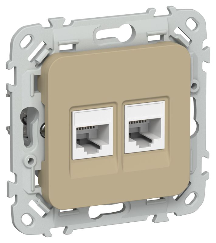 розетка компьютерная 2-м сп flite рк6-2-0-флх rj45 кат.6 utp механизм хаки iek fi-k22-2-k59 от BTSprom.by