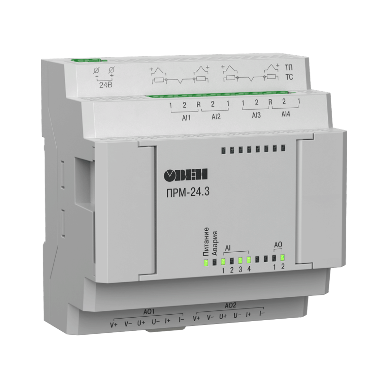  Модуль расширения аналоговых входов и дискретных выходов ПРМ-24.2 ОВЕН 106701 фото в каталоге от BTSprom.by