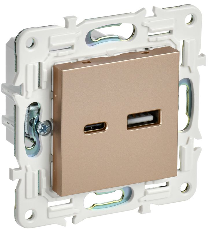 розетка usb a+c 3.1а skandy sk-r14sa песочн. iek sk-u22-d31-k98 от BTSprom.by