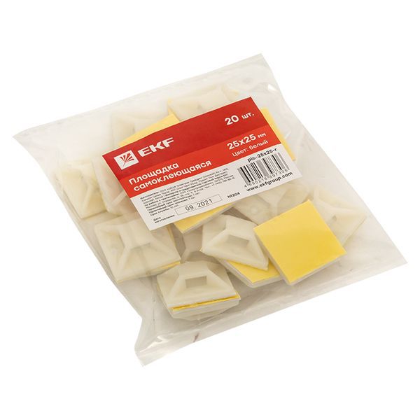  Площадка самоклеящаяся 20х20мм бел. (уп.20шт) PROxima EKF plc-20x20-r фото в каталоге от BTSprom.by