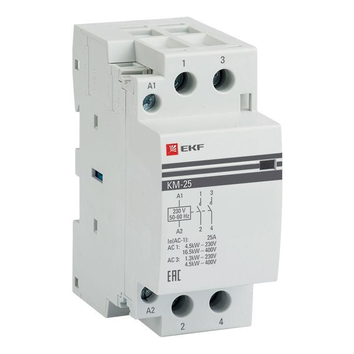 контактор модульный км 25а 2nо (2 мод.) ekf km-2-25-20 от BTSprom.by