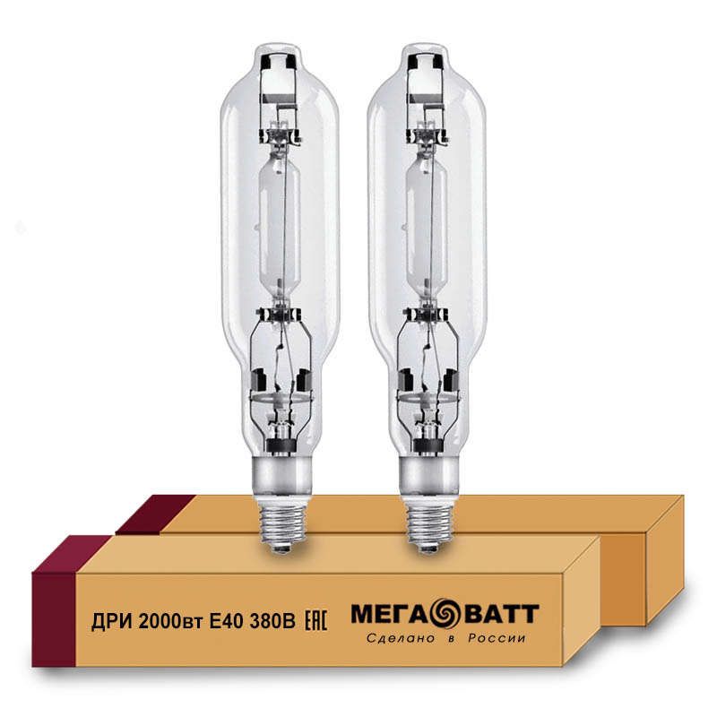 лампа газоразрядная металлогалогенная дри 2000 380/4000к e40 (12) мегаватт 03123 от BTSprom.by