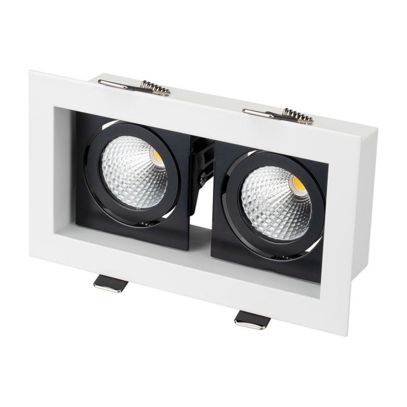 светильник светодиодный cl-kardan-s180x102-2x9w day wh-bk 38 deg ip20 металл arlight 024129 от BTSprom.by
