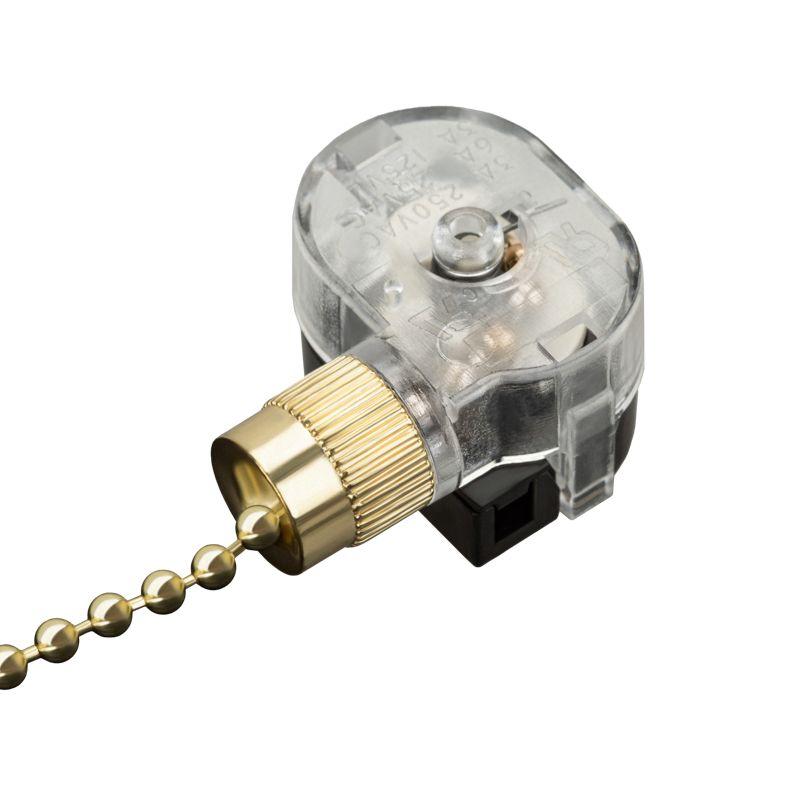  Выключатель для настенного свет. с цепочкой и дерев. наконечником зол. (уп.10шт) Rexant 32-0106 фото в каталоге от BTSprom.by