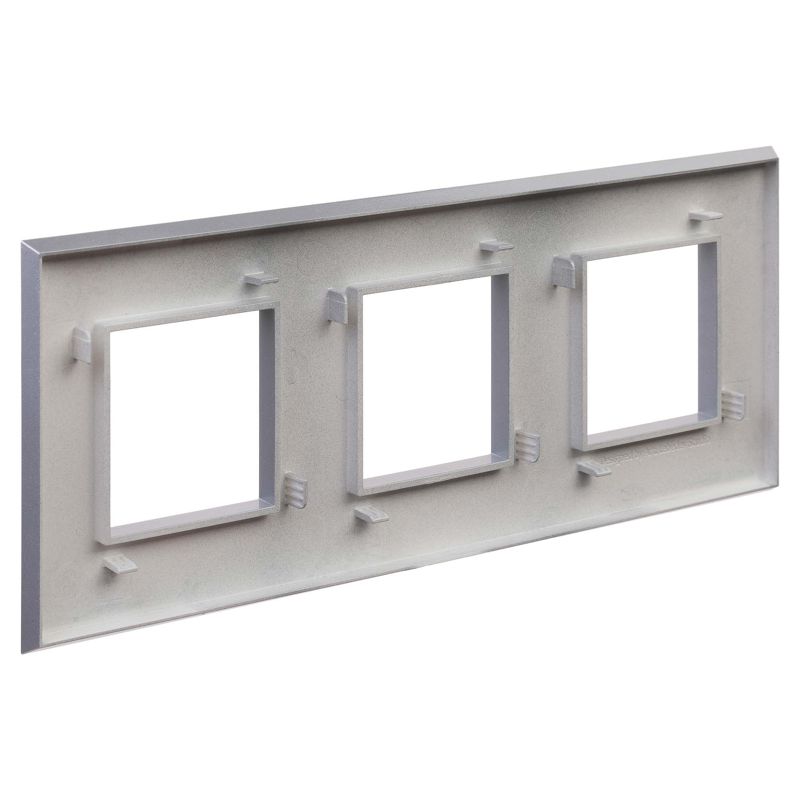  Рамка 3-м 6мод. Avanti "Закаленная сталь" DKC 4404906 фото в каталоге от BTSprom.by