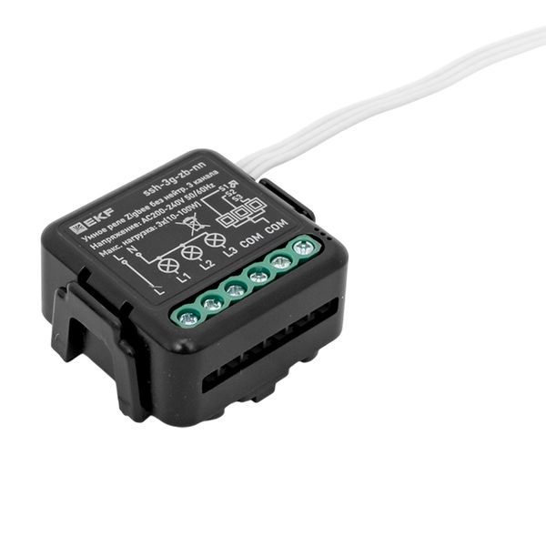  Реле умное в подрозетник 3-канальное Zigbee Connect Select без нейтрали EKF ssh-3g-zb-nn фото в каталоге от BTSprom.by
