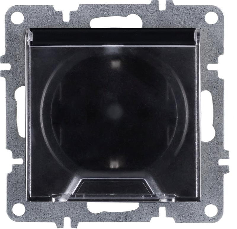 розетка 1-м с заземл. с крышкой механизм lavin/karen черн. arvia 50 07 2000 218 от BTSprom.by