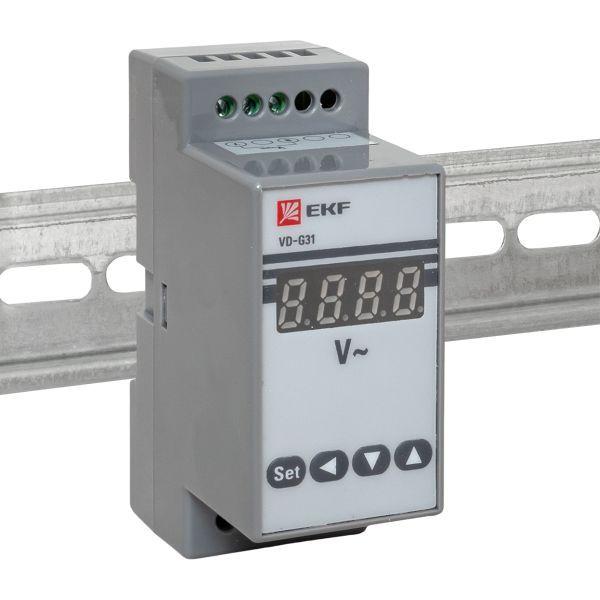  Вольтметр цифровой VD-G31 на DIN-рейку однофазный EKF vd-g31 фото в каталоге от BTSprom.by