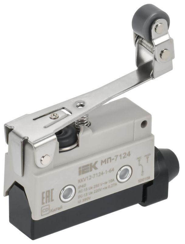 микропереключатель концевой мп-7124 ip40 рычаг с регулир. роликом iek kkv12-7124-1-64 от BTSprom.by