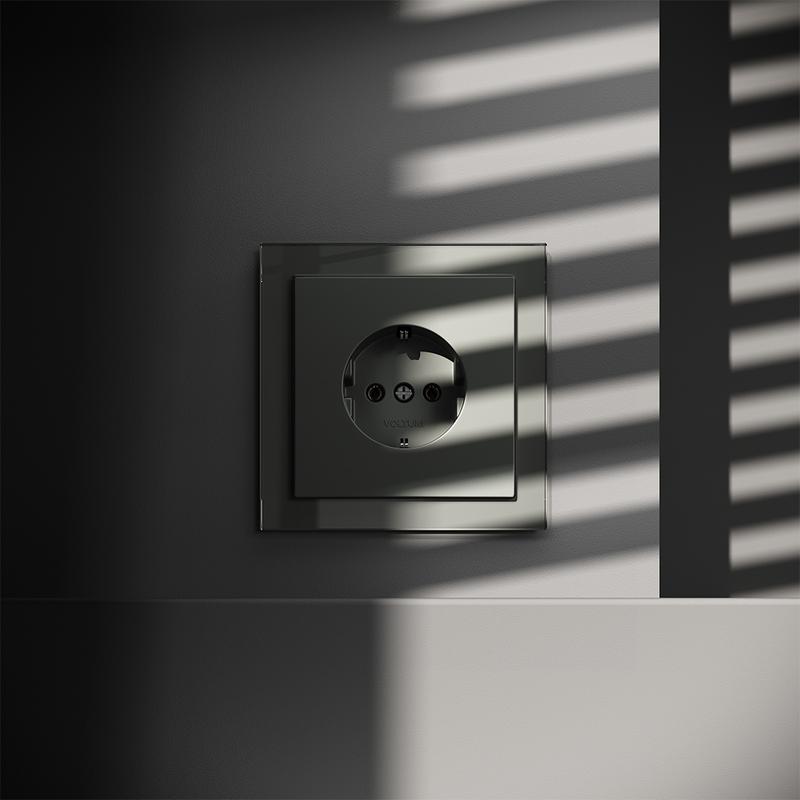  Розетка 1-м СП S70 16А с заземл. механизм титан Voltum VLS040106 фото в каталоге от BTSprom.by