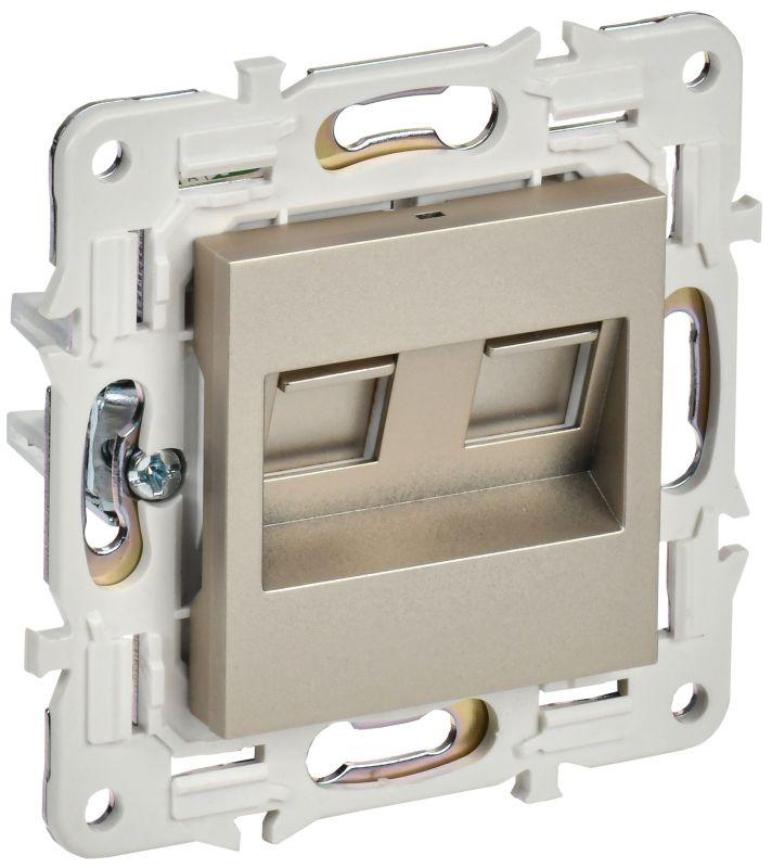 розетка компьютерная двойн. rj45 кат.5e skandy sk-k03sh шампань iek sk-k20-1-k37 от BTSprom.by