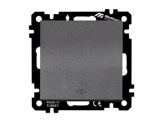 выключатель промежуточный многопозиционный (скрытый, без рамки, пруж. зажим) дымчатый, daria, mutlus (10 a, 250 v, ip 20) (mutlusan) 2100 408 0195 от BTSprom.by