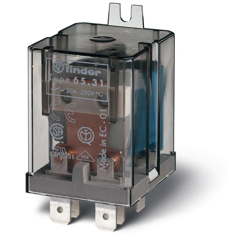 реле силовое электромеханич. монтаж в наконечники faston 250 (6.3х0.8мм) 1no 30а agcdo (зазор >/=3мм) 220в dc rti монтаж. фланец опции: нет finder 653192200300 от BTSprom.by