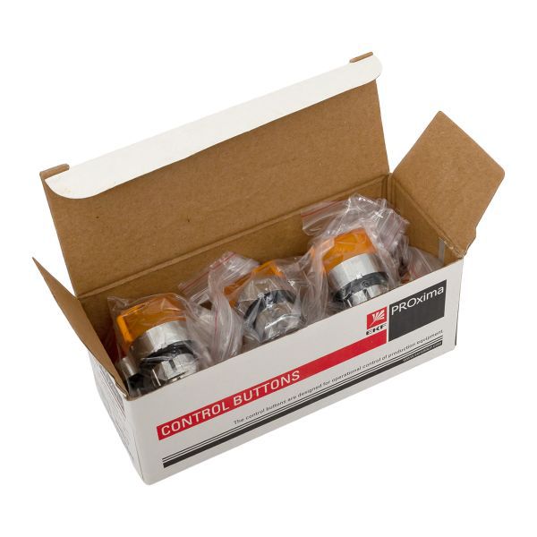  Механизм переключателя исполнительный ХB4 желт. на 3 положения возвратный без фиксации с подсветкой с короткой ручкой PROxima EKF XB4BD3L-Y фото в каталоге от BTSprom.by