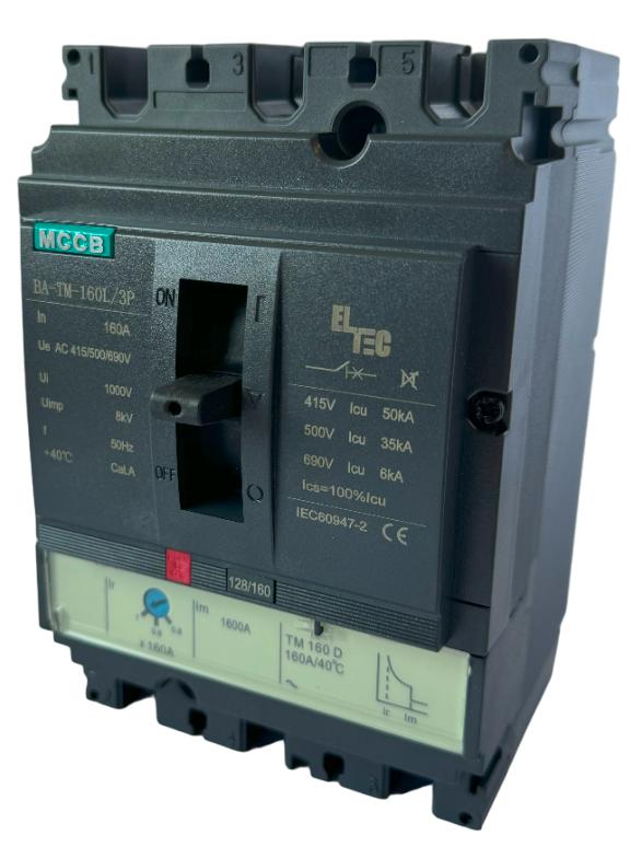  Выключатель автоматический MCCB BA-TM-160L/3P 160А (тепломагнитый ТМ ICU:50KA) ELTEC 1200160 фото в каталоге от BTSprom.by