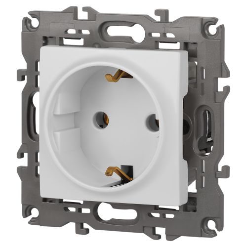  Розетка Elegance 14-2101-01М 16А 250В 2P+E Schuko матов. бел. Эра Б0065800 фото в каталоге от BTSprom.by