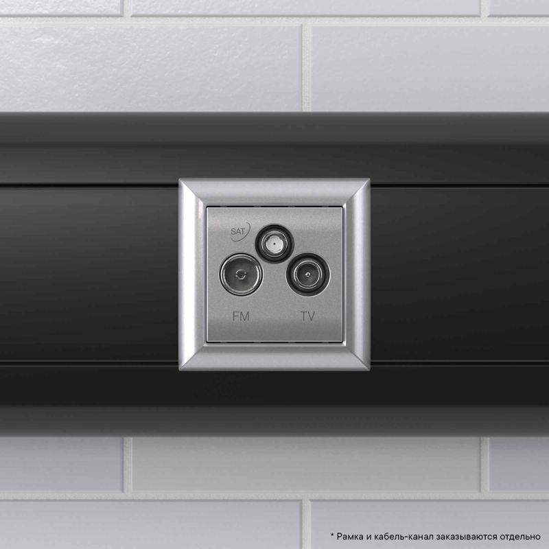  Розетка телевизионная TV/FM/SAT 2мод. Avanti "Закаленная сталь" DKC 4404532 фото в каталоге от BTSprom.by