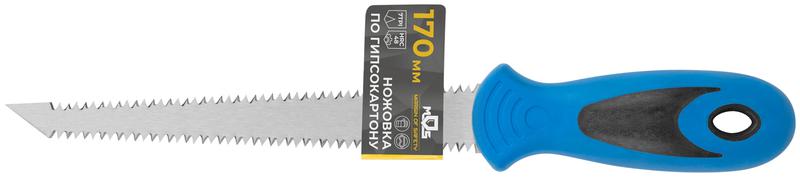  Ножовка ручная узкая для гипсокартона прорезиненная ручка 170мм MOS 15374М фото в каталоге от BTSprom.by