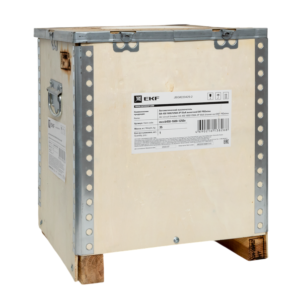  Выключатель автоматический 3п 1600/1600А 55кА ВА-450 выкатн. EKF mccb450-1600-1600v фото в каталоге от BTSprom.by