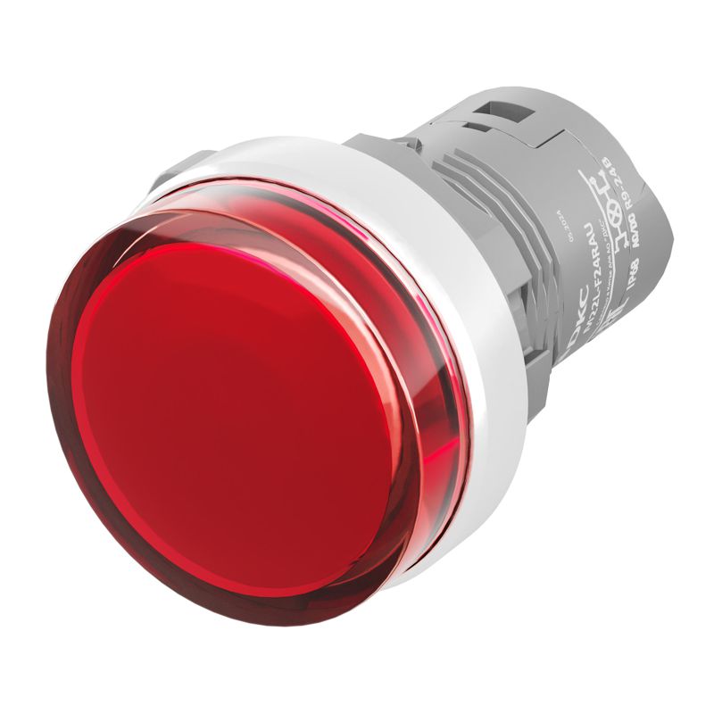 лампа сигнальная со встроенным диодом 9-24в алюм. кольцо зажим push-in красн. dkc m22l-f24rau от BTSprom.by