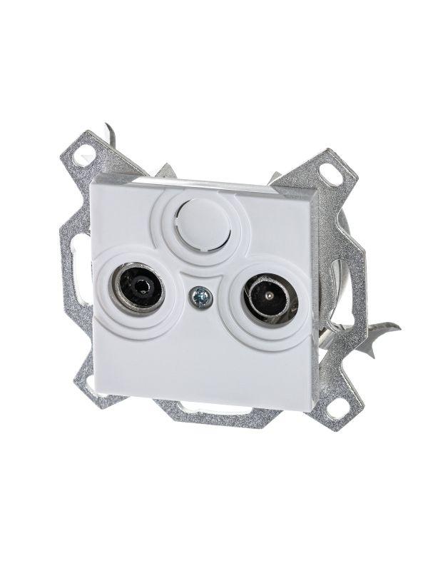 розетка телевизионная проходная tv/r levit 7дб бел. abb 2chh083607a6003 от BTSprom.by