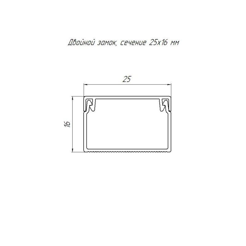  Кабель-канал 25х16 L2000 с двойн. замком сосна Промрукав PR.025437 фото в каталоге от BTSprom.by