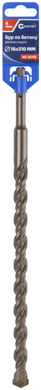  Бур по бетону Profi двойн. резьба SDS-Plus 16х310мм Cutop 40-16310 фото в каталоге от BTSprom.by