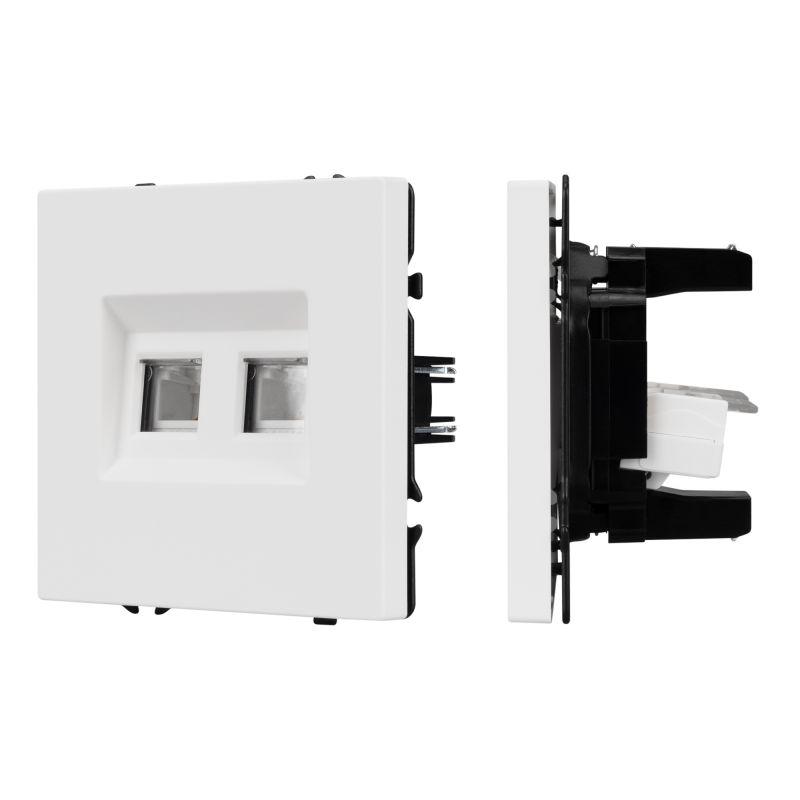 розетка телефонная двойная arl nobe софт-тач бел. кварц sct-mtl2-sfpl-wh (2хrj-11 4c) arlight 054308(1) от BTSprom.by