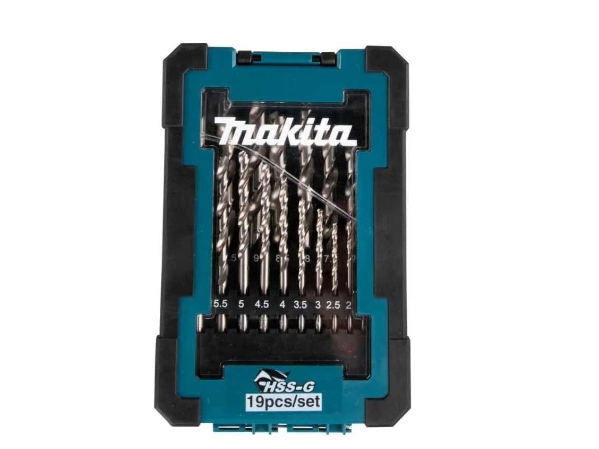 набор сверл по металлу ц/х, hss-g, d-78352 комплект из 19 шт makita (19 шт. (1-10мм,  шаг 0.5мм)) d-78352 от BTSprom.by