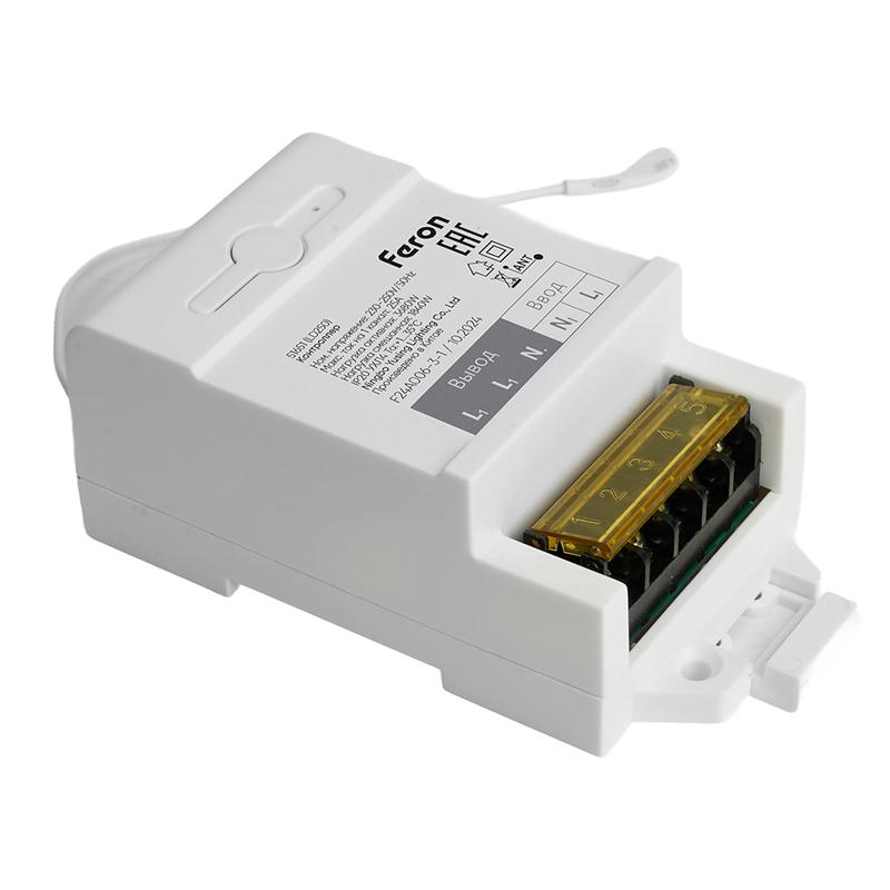 контроллер для управления осветительным оборуд. на din-рейку на 1 канал радиочастотный 25а ac230в/50гц ld250 feron 51651 от BTSprom.by