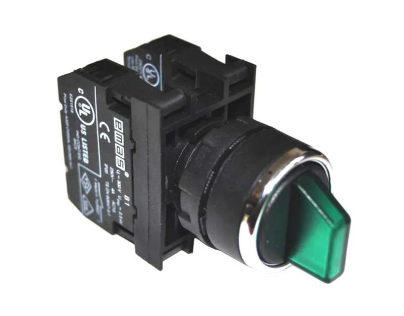 переключатель 0-1 с фиксацией зел. (1но+1нз) emas b102sl20y от BTSprom.by