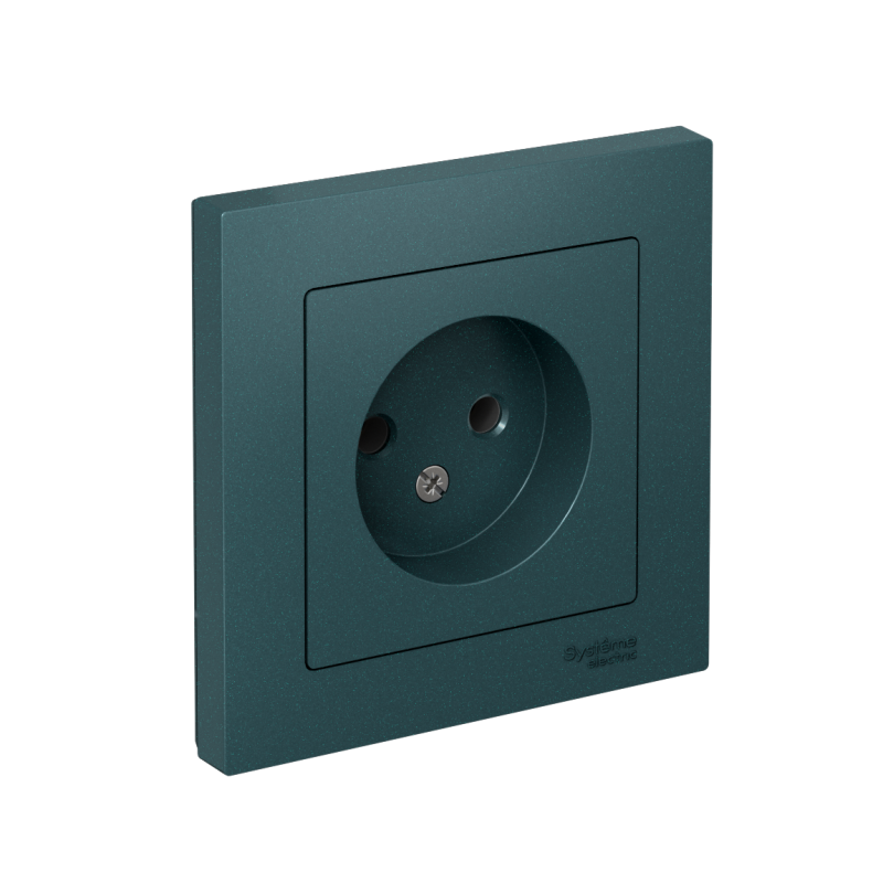 розетка 1-м сп atlasdesign 16а ip20 без заземл. в сборе изумруд se atn000840 от BTSprom.by