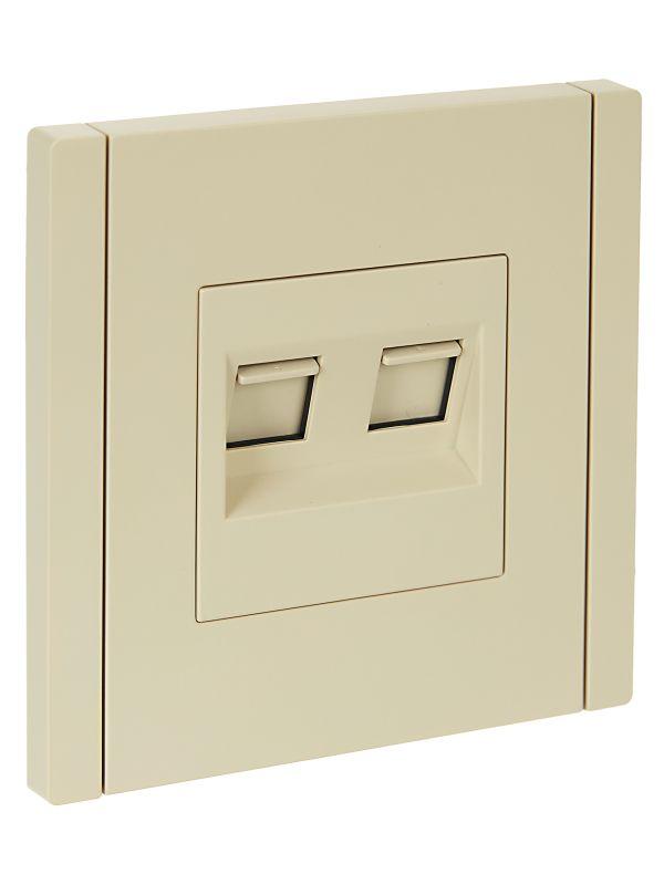 розетка компьютерная 2-м rj45 кат.6 forte&piano fp434 ваниль iek fp-k20-2-k10 от BTSprom.by