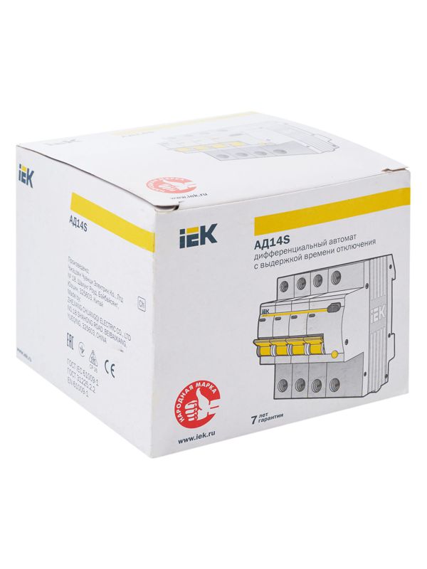  Выключатель автоматический дифференциального тока селективный 4п 32А 100мА тип AC АД14S KARAT IEK MAD13-4-032-C-100 фото в каталоге от BTSprom.by