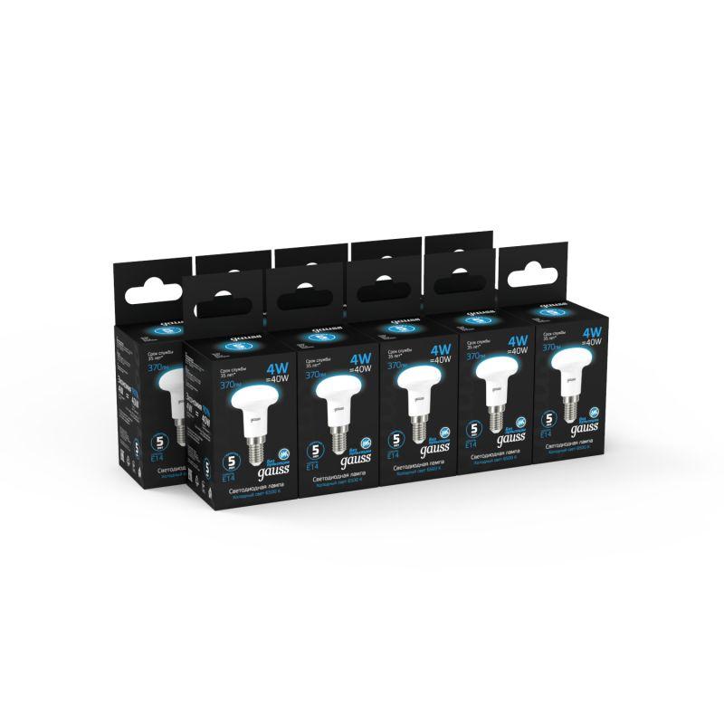 Лампа светодиодная Black 4Вт R39 рефлектор 6500К холод. бел. E14 370лм GAUSS 106001304 фото в каталоге от BTSprom.by