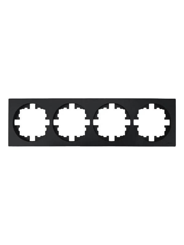 рамка 4-м osen горизонт. квадрат механизм черн. бархат lezard 743-4200-149 от BTSprom.by