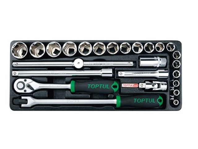 набор-сет головок 1/2" 25предм. 6гр. 434х176мм toptul gcat2509 от BTSprom.by