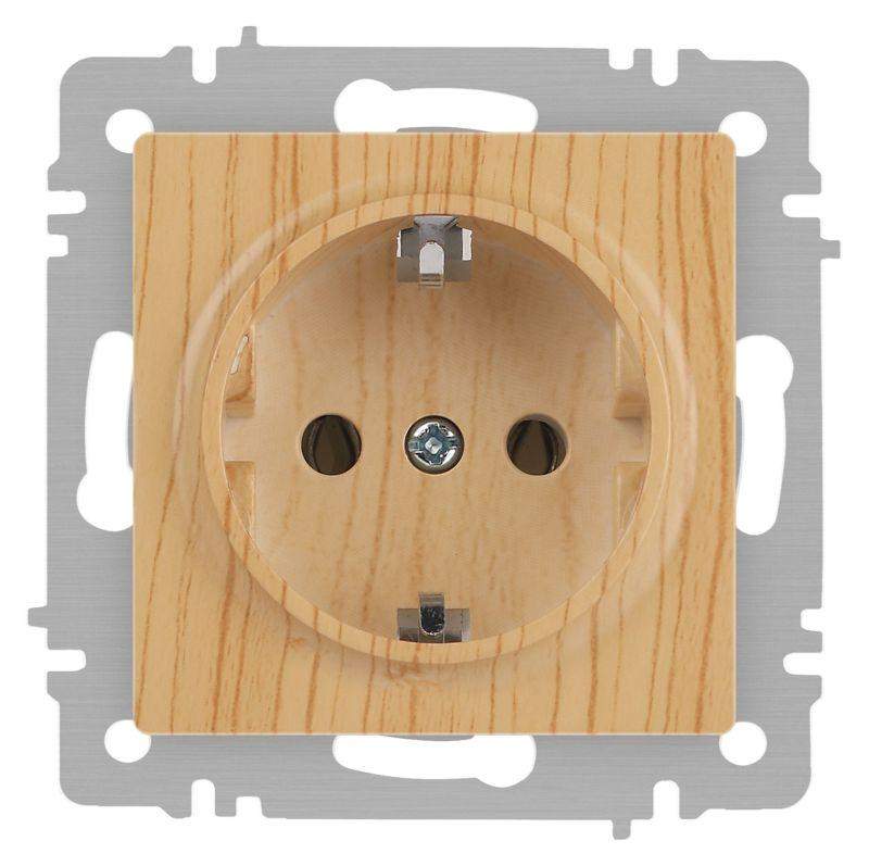 розетка 1-м сп accent 6-202-11 16а ip20 250в 2p+e schuko сосна intro б0063706 от BTSprom.by