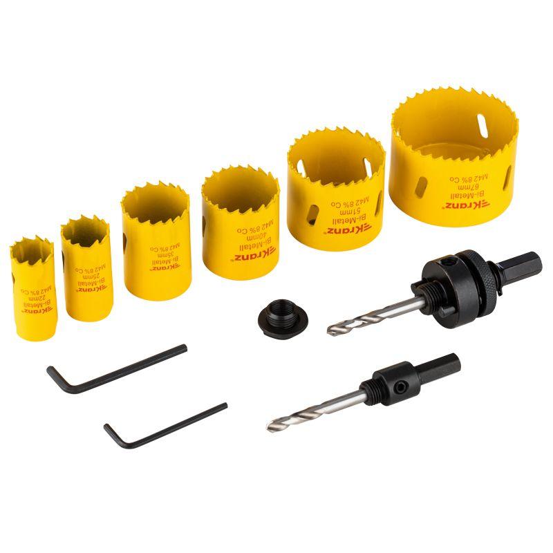  Набор коронок Bimetal (22 25 35 40 51 67) 11 предметов металлический кейс Kranz KR-92-0202-1 фото в каталоге от BTSprom.by