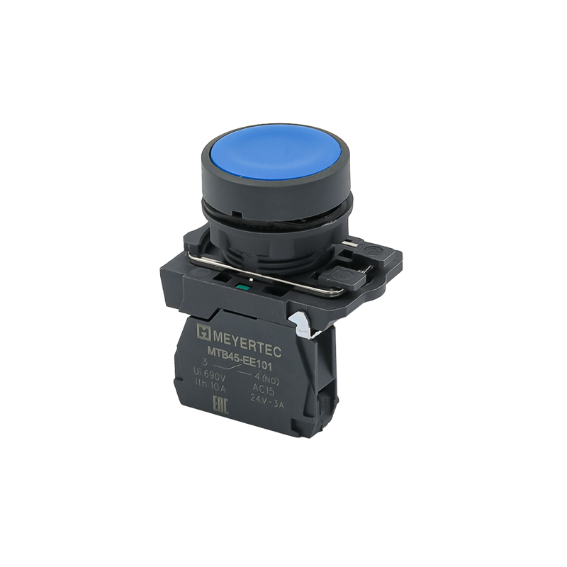 кнопка плоская 1no ip65 пластик mtb5-aa61 син. овен 137229 от BTSprom.by