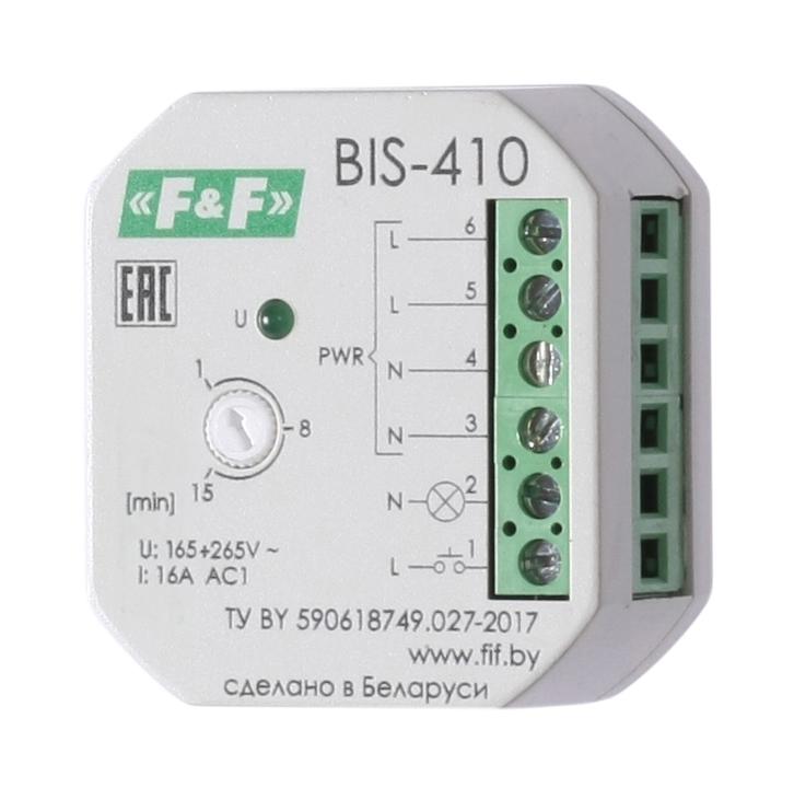 реле импульсное bis-410 (с встроенным таймером для установки в монтажн. коробку d60мм 100–265b 16а 1no ip20) f&f ea01.005.010 от BTSprom.by