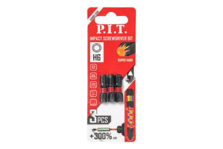 бита ударная магнитная h6х25мм impact торсионная зона (уп.3шт) p.i.t. asdr01-25h6 от BTSprom.by