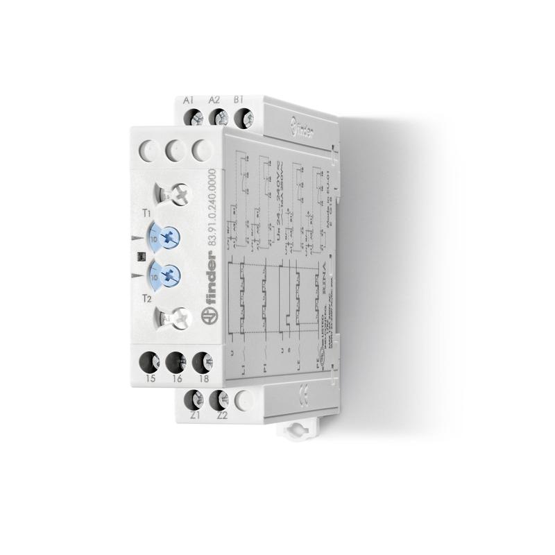 таймер модульный мультифункциональный (li le pi pe) 24-240в ac/dc 1co 16а 22.5мм регулировка времени 0.05с-10дней ip20 версия для жд-транспорта finder 839102400000t от BTSprom.by