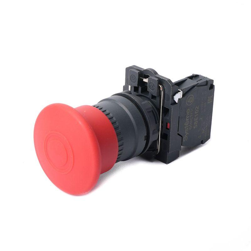 кнопка аварийного останова sb5 в сборе 22мм 40мм тяни-толкай пластик 1нз se sb5at842 от BTSprom.by