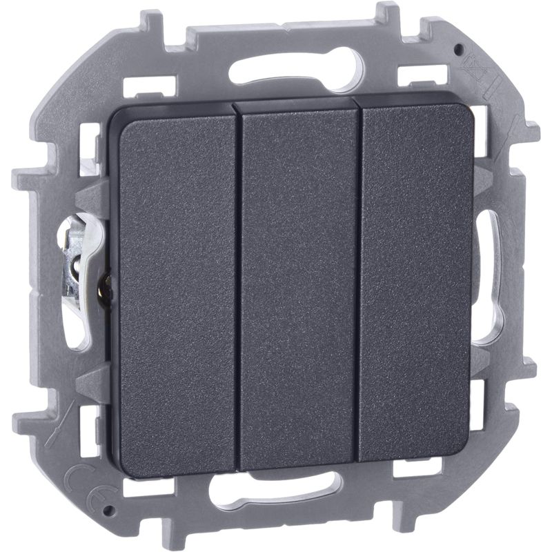 выключатель 3-кл. inspiria 10ах 250в винтов. зажимы антрацит leg 673543 от BTSprom.by