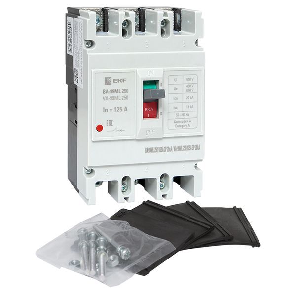  Выключатель автоматический 3п 250/160А 20кА ВА-99МL Basic EKF mccb99-250-160mi фото в каталоге от BTSprom.by