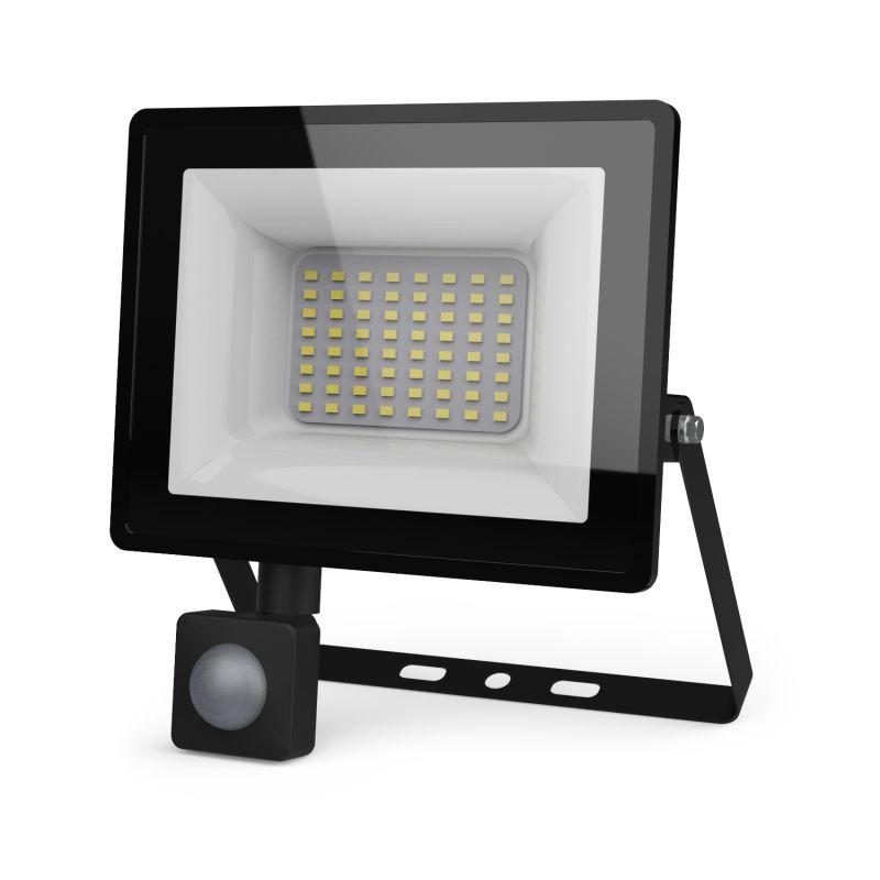 Прожектор светодиодный Elementary 50Вт 6500К IP65 4750лм 175-265В ДО с датчиком движения черн. GAUSS 628511350 фото в каталоге от BTSprom.by
