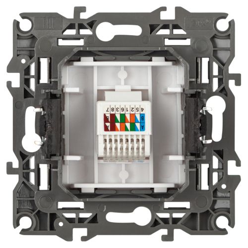  Розетка информационная Эра12 12-3107-16 RJ45 титан Эра Б0065716 фото в каталоге от BTSprom.by