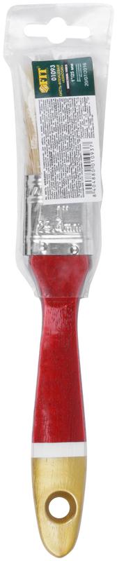  Кисть флейцевая "Классик" натуральная светлая щетина деревянная ручка 1дюйм (25мм) FIT 01093 фото в каталоге от BTSprom.by