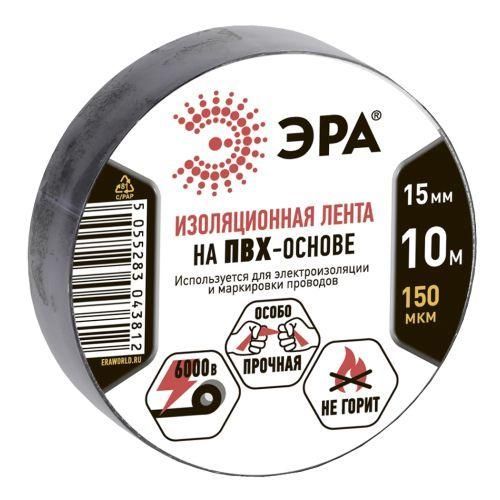 изолента пвх 15ммх10м черн. эра c0036558 от BTSprom.by